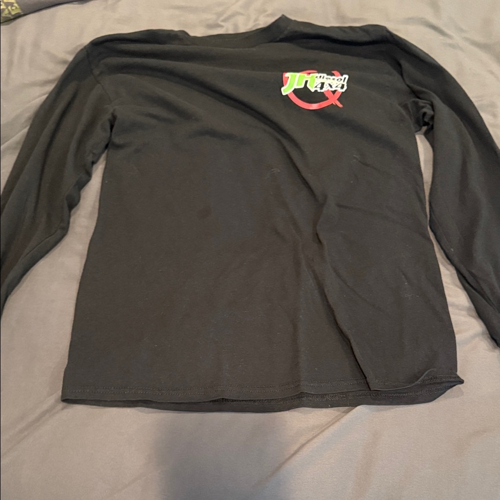 Kids Black Long Sleeve Tee with Logo